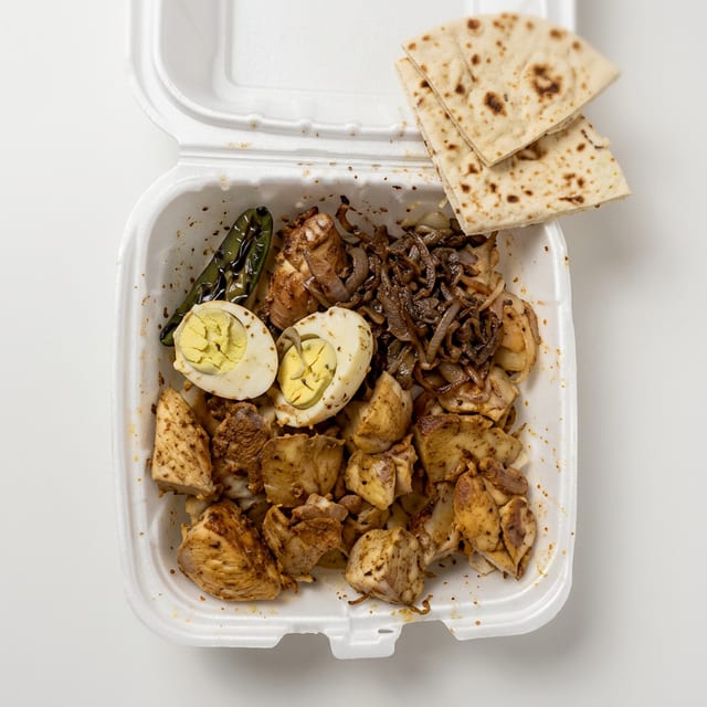 Chicken Seekh Kabab with Rice.